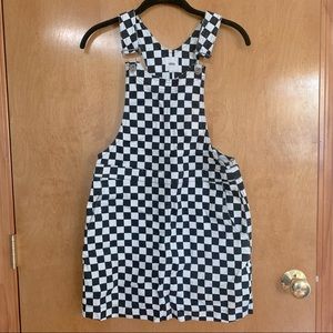 Vans checkerboard overall dress